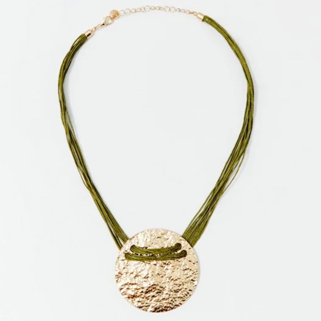 CHOKER COLLAR STATEMENT DORADO CORDÓN VERDE SFERA ESPAÑA