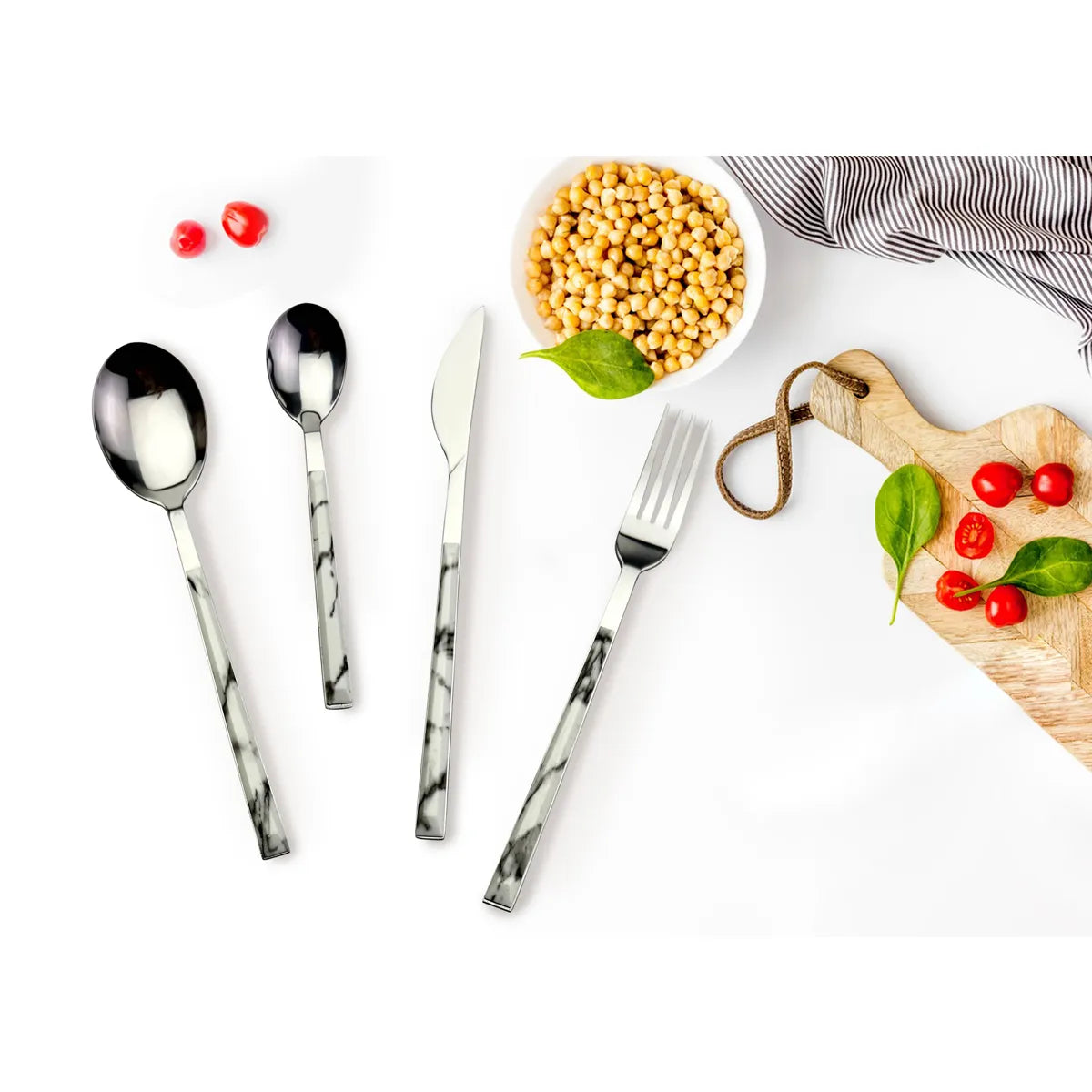 JUEGO DE CUBIERTOS ACERO INOXIDABLE 6 PERSONAS - 24 PIEZAS