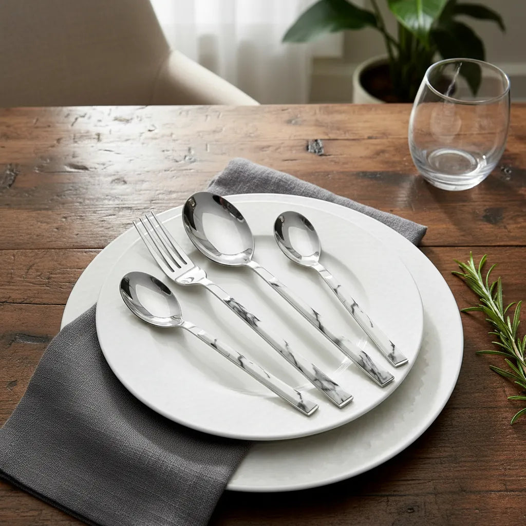 JUEGO DE CUBIERTOS ACERO INOXIDABLE 6 PERSONAS - 24 PIEZAS